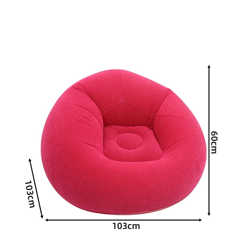 Inflatable Bean Bag Chairs Portable 9 Colors Blow up Chairs Lazy Sofa for Living Room Outdoor Camping Single Person