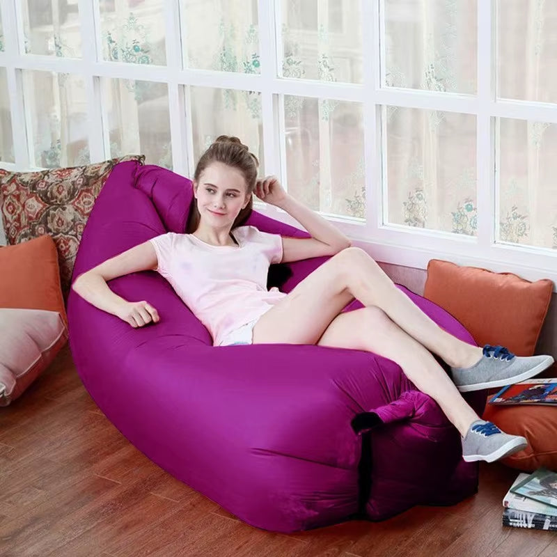 Factory Wholesale Portable Foldable Reclining Beach Mattress Bed Sleep Outdoor Inflatable Sofa