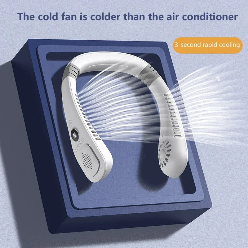 Neck Bladeless Fan Mini Ultra Long Life Portable Lazy Silent Fan Usb Charging Student Sports Office 2026 New
