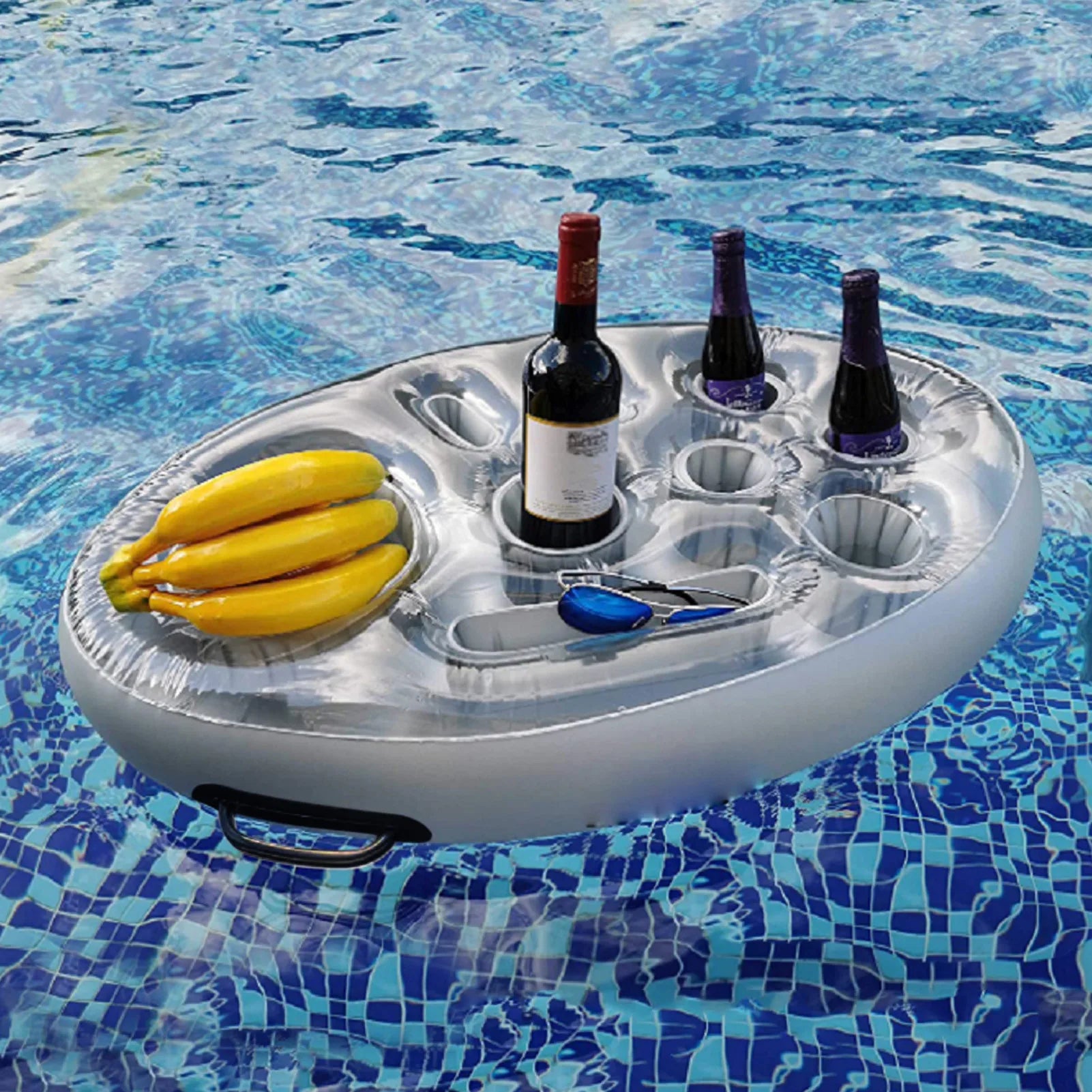 Summer Party Bucket Cup Holder Iatable Pool Float Beer Drink Cooler Table Bar Tray Portable Beach Swimming Ring Accessories