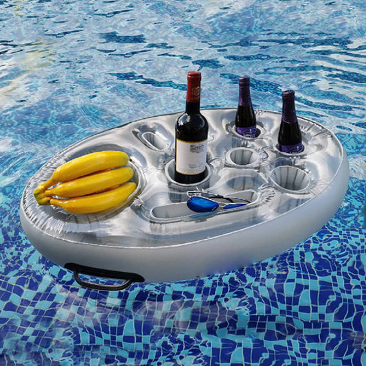 Summer Party Bucket Cup Holder Iatable Pool Float Beer Drink Cooler Table Bar Tray Portable Beach Swimming Ring Accessories