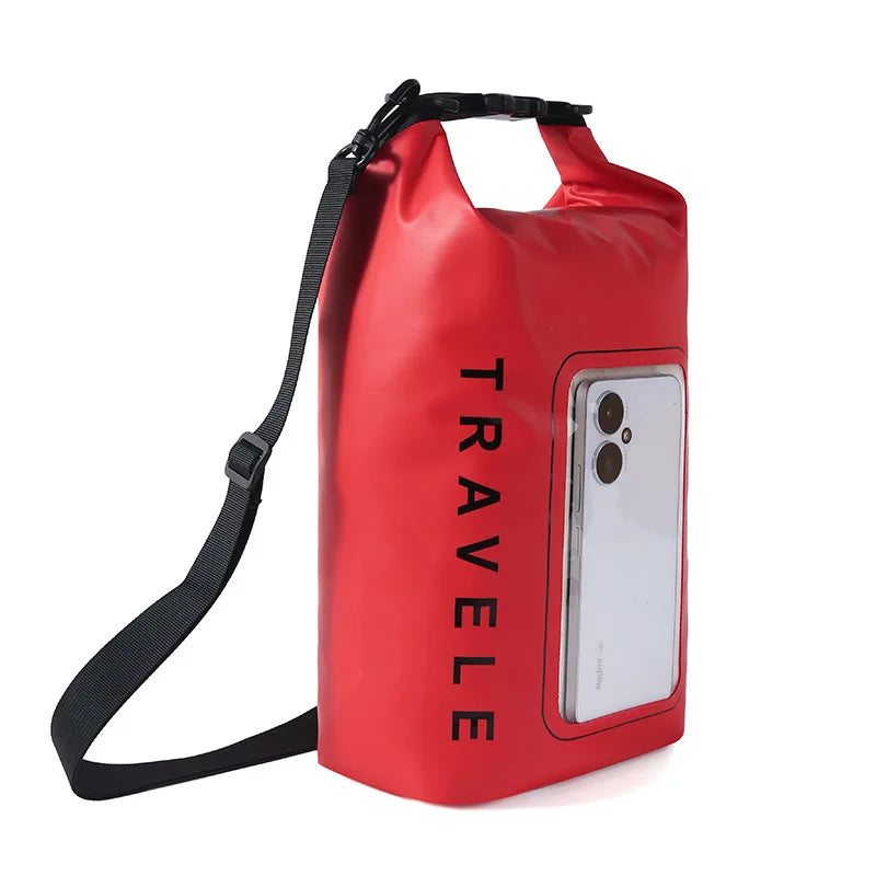 Waterproof Phone Pouch, Outdoor Crossbody Bag, Moistureproof Dry Bag for Beach, Camping, Swimming and Outdoor Use