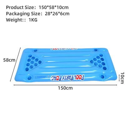 Summer Water Play Inflatable Float Board Cup Holder Design Swimming Pool Floating Mattress Party Game Float Row