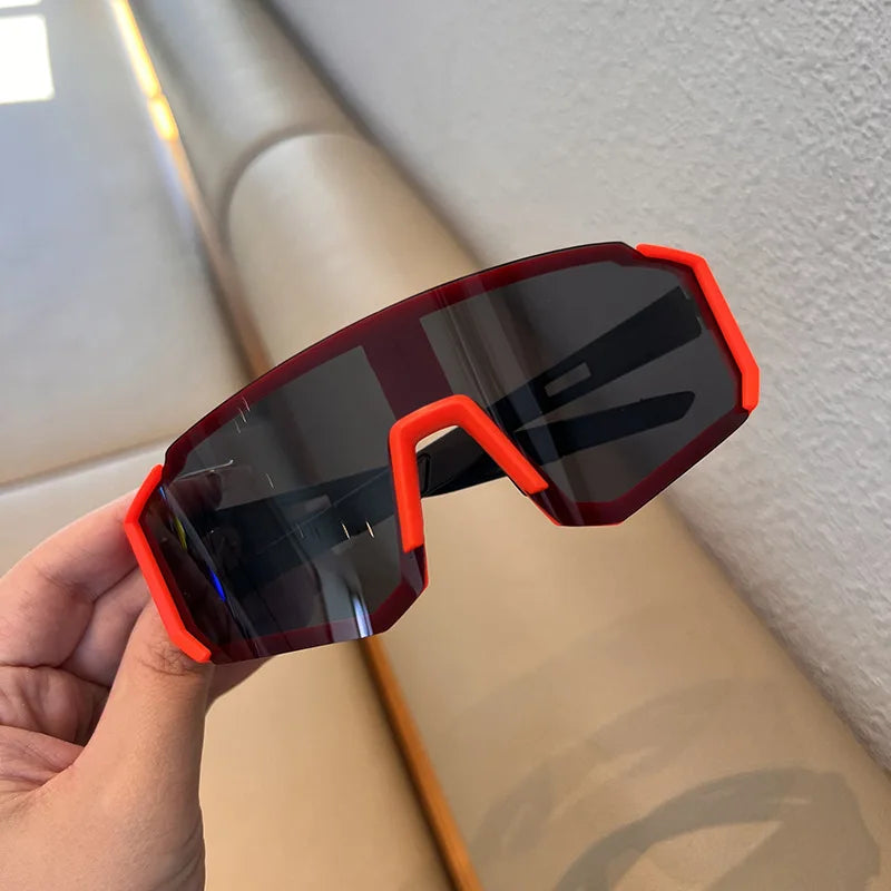 Hiking 2Pcs Cycling anti Light Glasses Men Women UV400 Sandproof Eye Protector Shades Outdoor Sports Goggle anti Radiation Lens