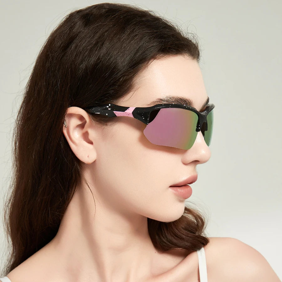 Fashion Vintage Half Frame Fishing Cycling Sports Sunglasses Men Women Running Mountainering Sport Man Sun Glasses Eyewear