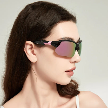 Fashion Vintage Half Frame Fishing Cycling Sports Sunglasses Men Women Running Mountainering Sport Man Sun Glasses Eyewear