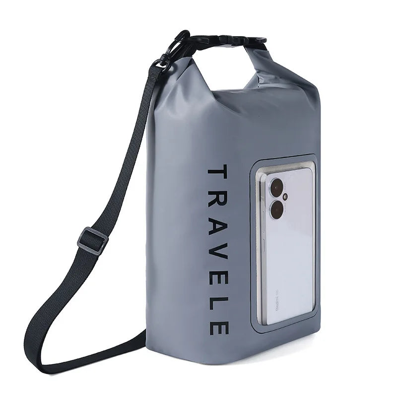 Waterproof Phone Pouch, Outdoor Crossbody Bag, Moistureproof Dry Bag for Beach, Camping, Swimming and Outdoor Use
