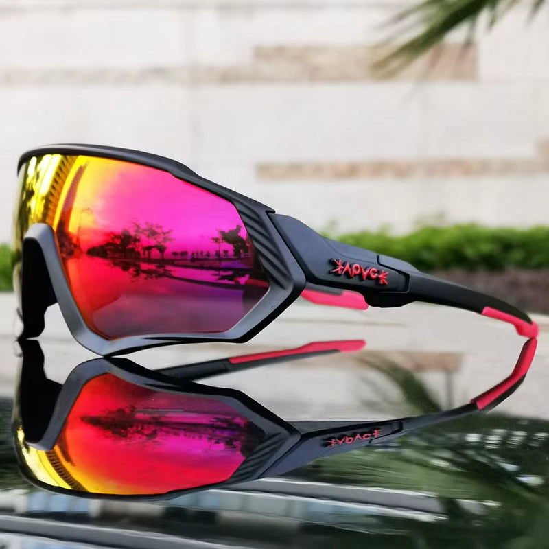5 Lens Men Women 2025 Polarized UV400 Cycling Glasses Road Bike Sunglasses Running Riding Fishing Goggles Sport Bicycle Eyewear