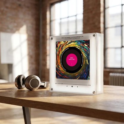 NFC Sensing Song Player with Acrylic Built-In Speaker, Customizable Refrigerator Sticker without the Need for a Mobile Phone