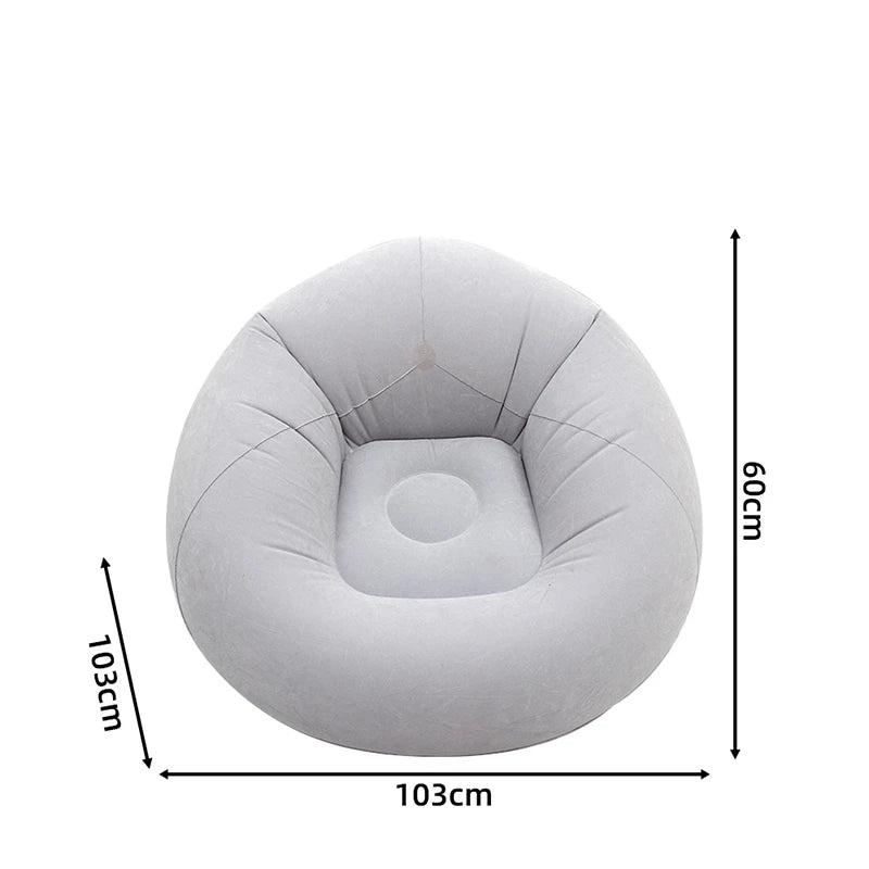 Inflatable Bean Bag Chairs Portable 9 Colors Blow up Chairs Lazy Sofa for Living Room Outdoor Camping Single Person