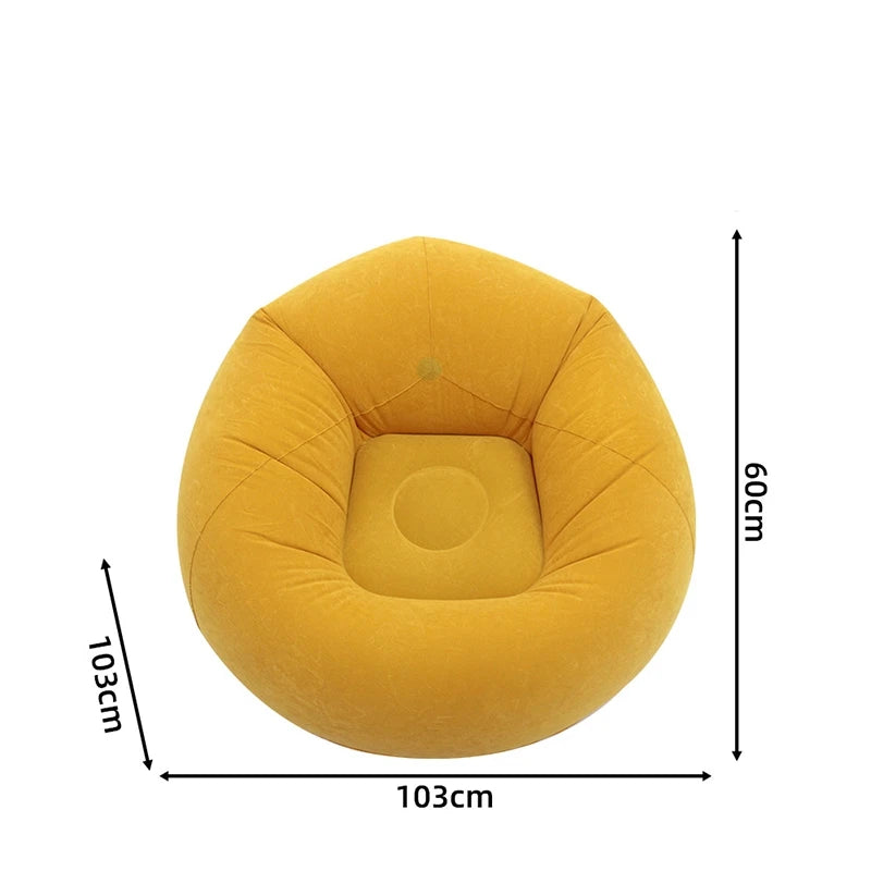 Inflatable Bean Bag Chairs Portable 9 Colors Blow up Chairs Lazy Sofa for Living Room Outdoor Camping Single Person