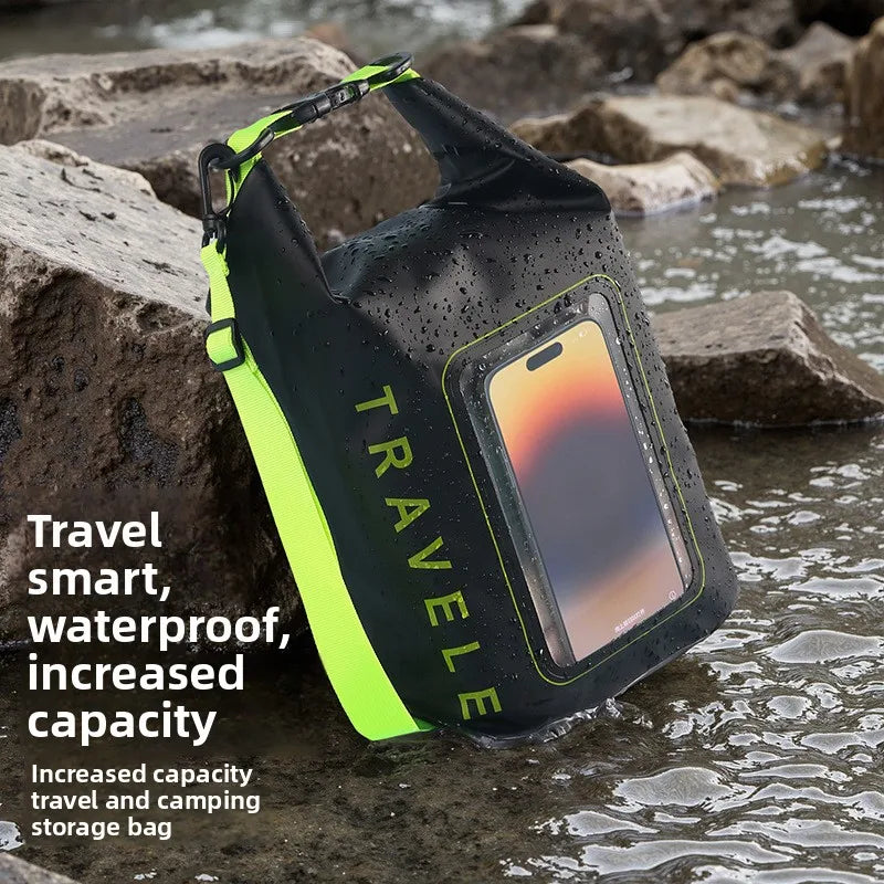 Waterproof Phone Pouch, Outdoor Crossbody Bag, Moistureproof Dry Bag for Beach, Camping, Swimming and Outdoor Use