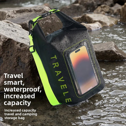 Waterproof Phone Pouch, Outdoor Crossbody Bag, Moistureproof Dry Bag for Beach, Camping, Swimming and Outdoor Use