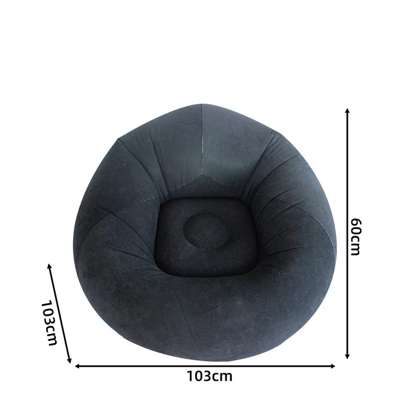 Inflatable Bean Bag Chairs Portable 9 Colors Blow up Chairs Lazy Sofa for Living Room Outdoor Camping Single Person
