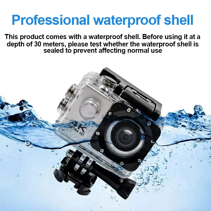 Ultra HD 4K Action Camera 1080P/30FPS 2.0 Inch Screen Wifi Remote Control Mini Cameras Waterproof DV Helmet Go Sport Camera Pro