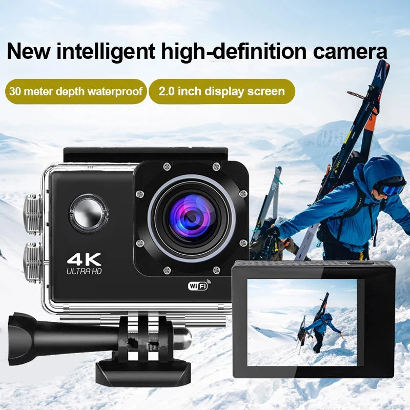Ultra HD 4K Action Camera 1080P/30FPS 2.0 Inch Screen Wifi Remote Control Mini Cameras Waterproof DV Helmet Go Sport Camera Pro
