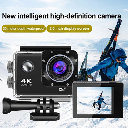 Ultra HD 4K Action Camera 1080P/30FPS 2.0 Inch Screen Wifi Remote Control Mini Cameras Waterproof DV Helmet Go Sport Camera Pro