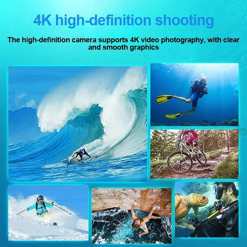 Ultra HD 4K Action Camera 1080P/30FPS 2.0 Inch Screen Wifi Remote Control Mini Cameras Waterproof DV Helmet Go Sport Camera Pro