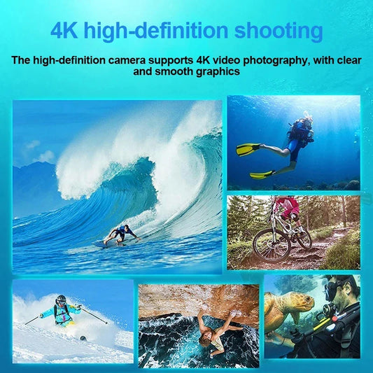 Ultra HD 4K Action Camera 1080P/30FPS 2.0 Inch Screen Wifi Remote Control Mini Cameras Waterproof DV Helmet Go Sport Camera Pro