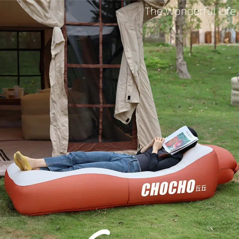 Inflatable Sofa Bed to Sleep Double Mattress Ultralight Weight Seats Air Self Haiking Trips Bed Camping Supplies Widesea Pillow