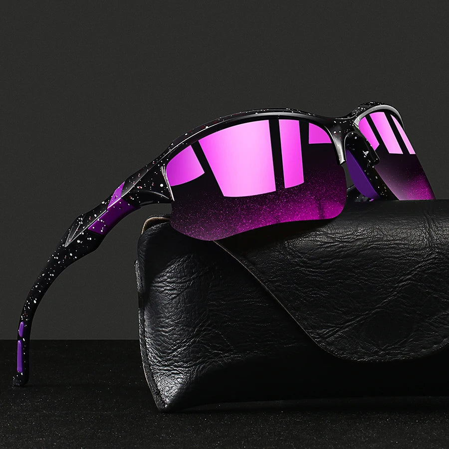 Fashion Vintage Half Frame Fishing Cycling Sports Sunglasses Men Women Running Mountainering Sport Man Sun Glasses Eyewear