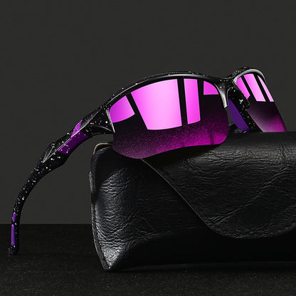 Fashion Vintage Half Frame Fishing Cycling Sports Sunglasses Men Women Running Mountainering Sport Man Sun Glasses Eyewear