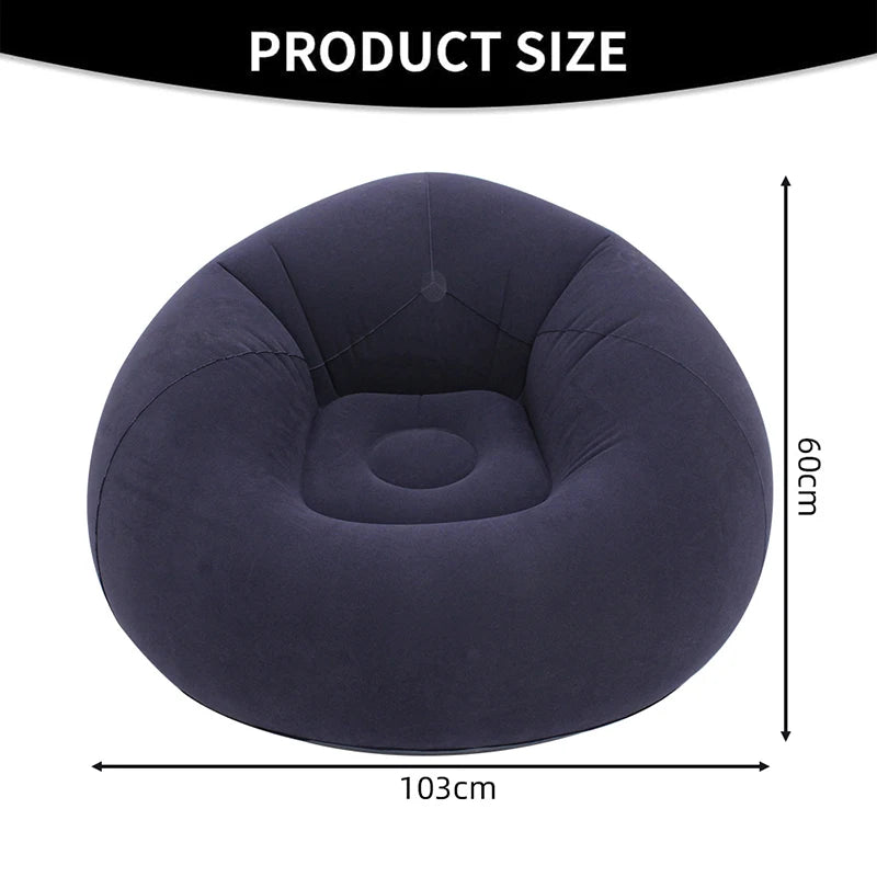 Inflatable Bean Bag Chairs Portable 9 Colors Blow up Chairs Lazy Sofa for Living Room Outdoor Camping Single Person
