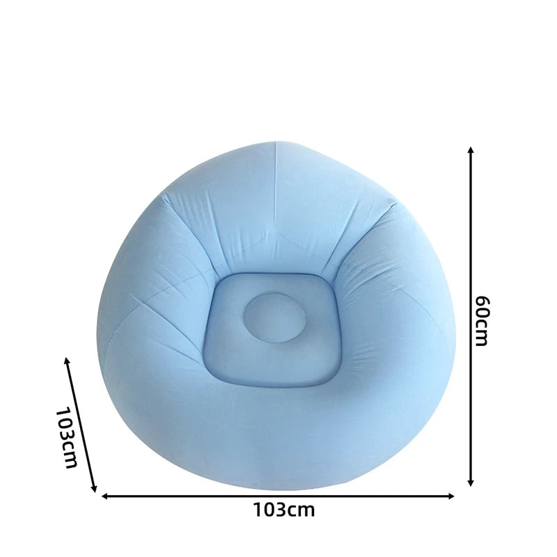 Inflatable Bean Bag Chairs Portable 9 Colors Blow up Chairs Lazy Sofa for Living Room Outdoor Camping Single Person