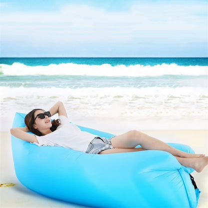 Factory Wholesale Portable Foldable Reclining Beach Mattress Bed Sleep Outdoor Inflatable Sofa