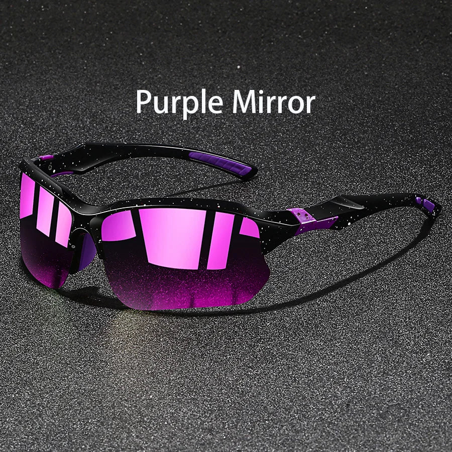 Fashion Vintage Half Frame Fishing Cycling Sports Sunglasses Men Women Running Mountainering Sport Man Sun Glasses Eyewear