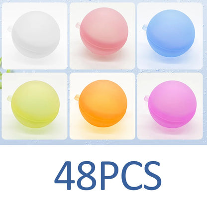 New Reusable Water Balloons Refillable Water Balloon Quick Fill Self Sealing Water Bomb Splash Balls for Kids Swimming Pool