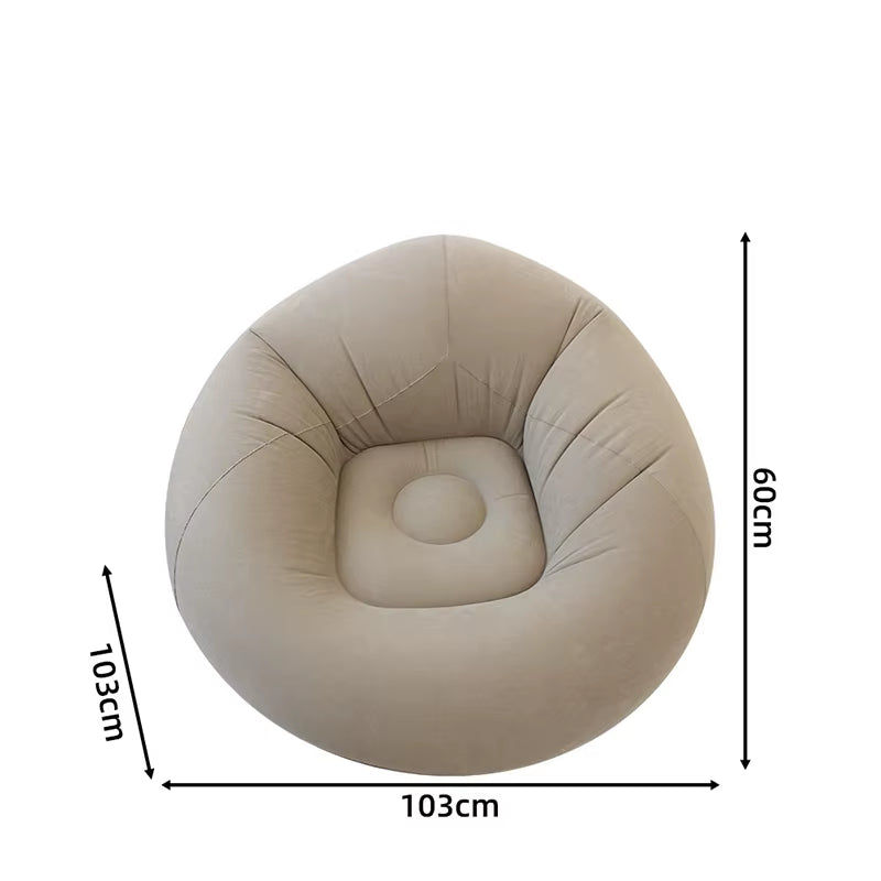 Inflatable Bean Bag Chairs Portable 9 Colors Blow up Chairs Lazy Sofa for Living Room Outdoor Camping Single Person