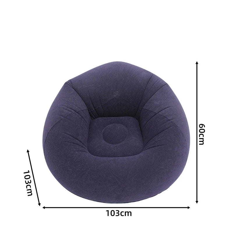 Inflatable Bean Bag Chairs Portable 9 Colors Blow up Chairs Lazy Sofa for Living Room Outdoor Camping Single Person