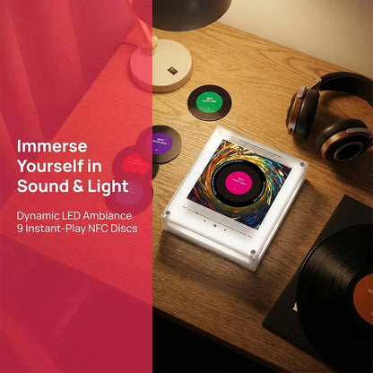 NFC Sensing Song Player with Acrylic Built-In Speaker, Customizable Refrigerator Sticker without the Need for a Mobile Phone